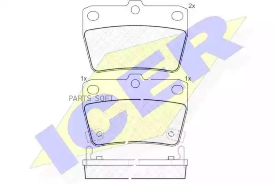 

Колодки торм.зад. TOYOTA RAV 4 II 1,8-2,0 00-05 ICER