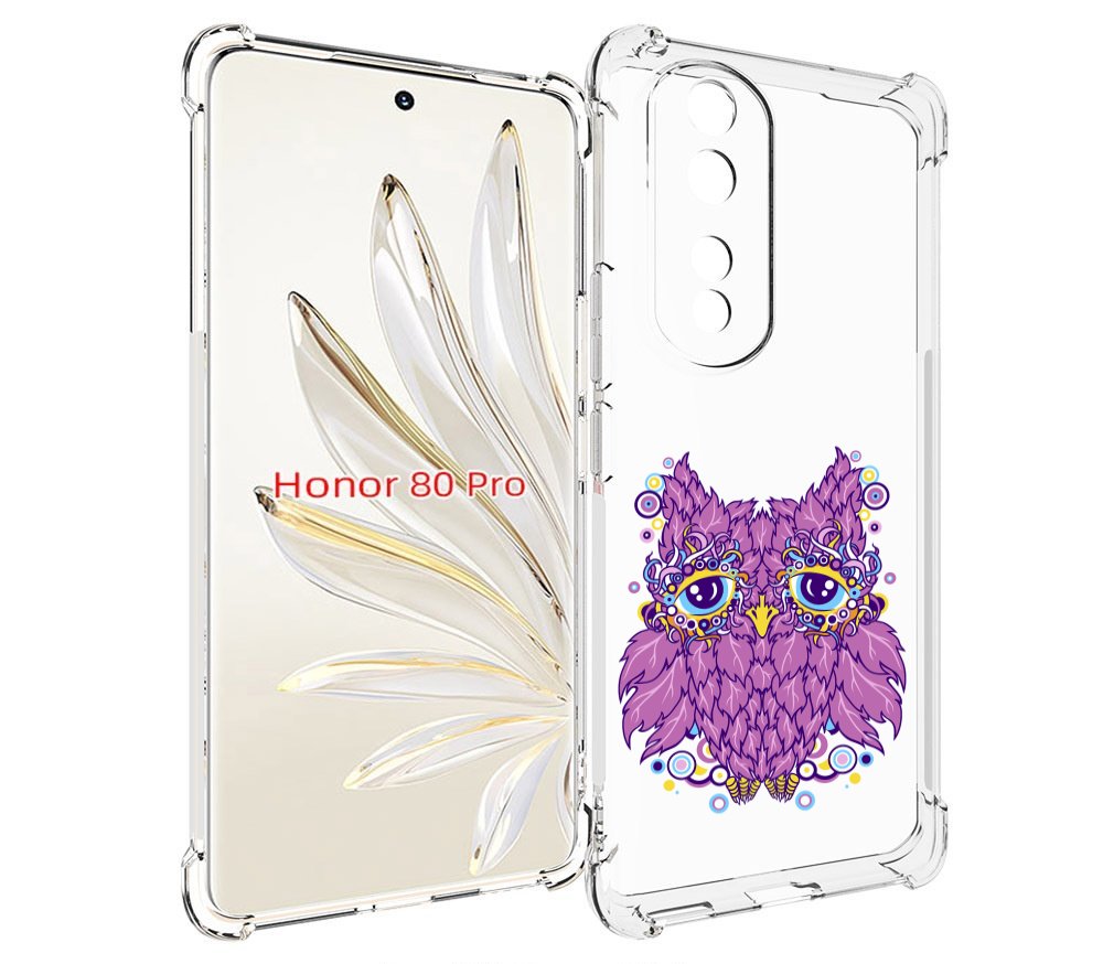 

Чехол MyPads Розовая сова для Honor 80 Pro, Прозрачный, Tocco