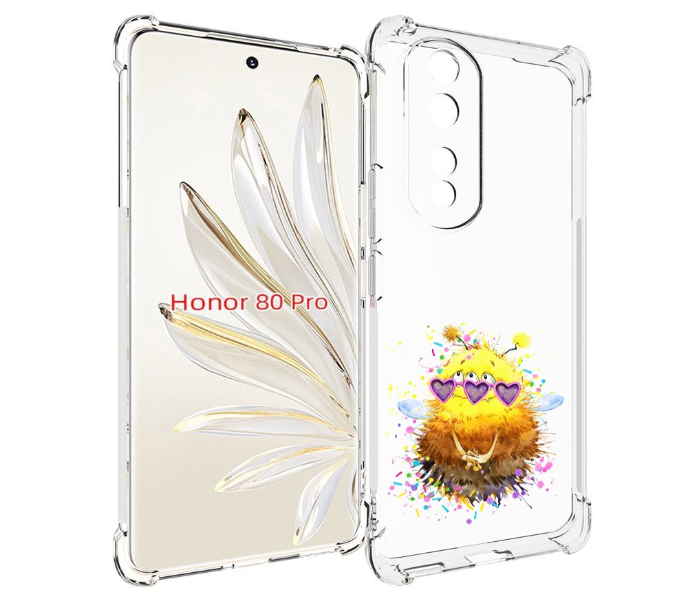 

Чехол MyPads Пушитый шмель для Honor 80 Pro, Прозрачный, Tocco