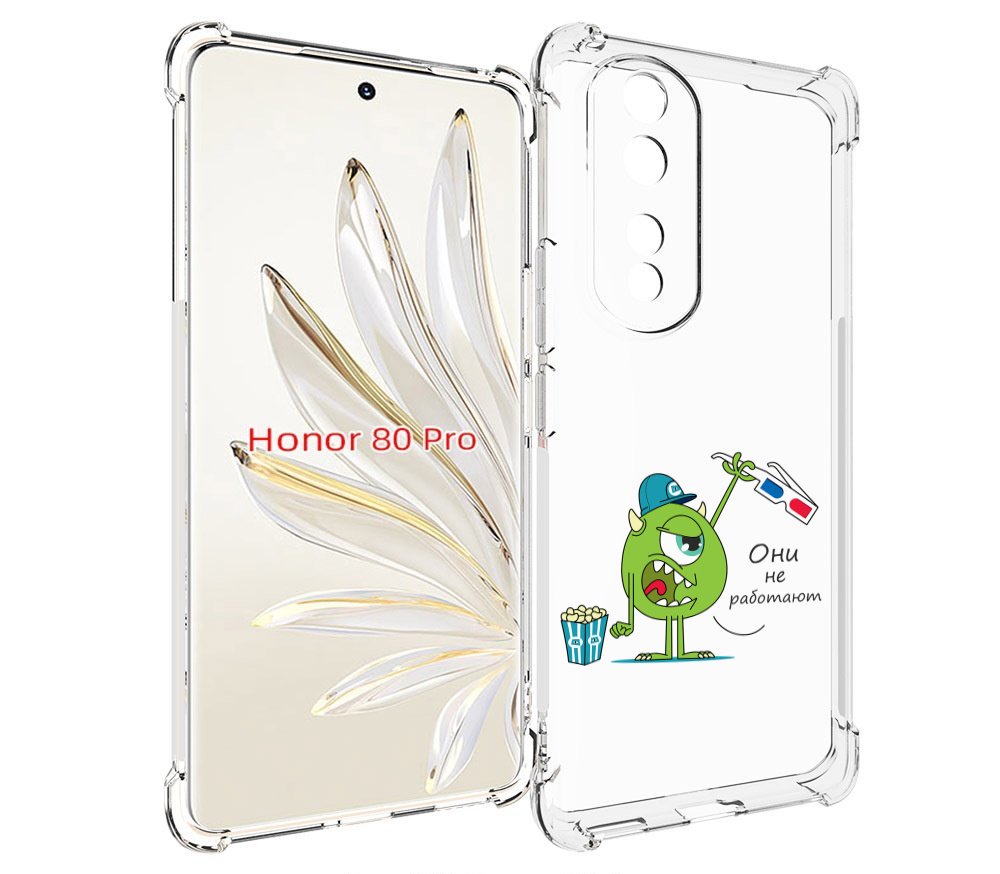 

Чехол MyPads Очки не работают для Honor 80 Pro, Прозрачный, Tocco