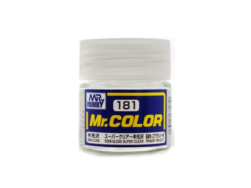 

Лак акриловый на специальном разбавителе MR.HOBBY Mr.Color Semi-gloss super clear, MH-C181, Прозрачный