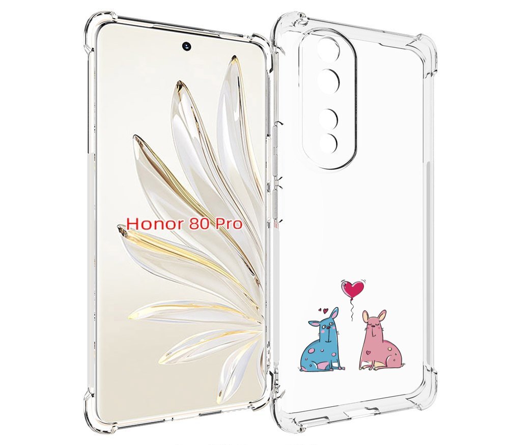 

Чехол MyPads Лама любовь для Honor 80 Pro, Прозрачный, Tocco