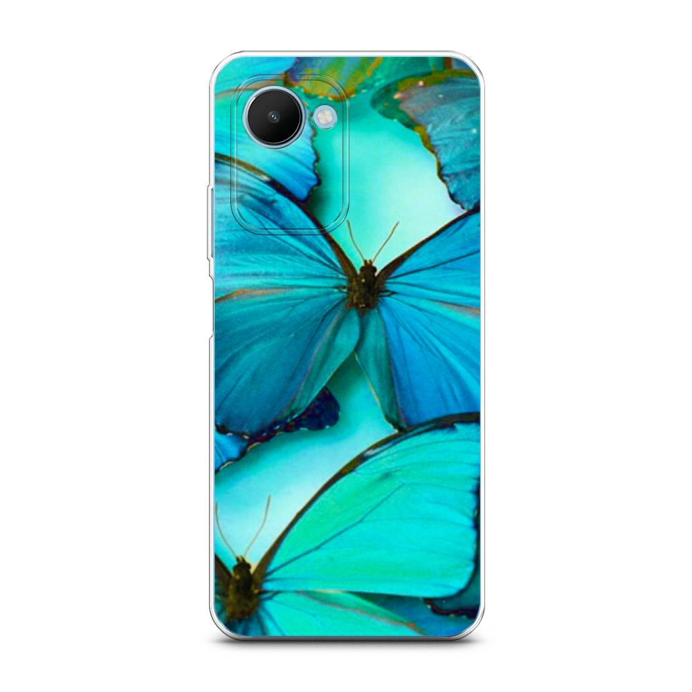 фото Чехол awog для realme c30s 4g "неоновые бабочки"