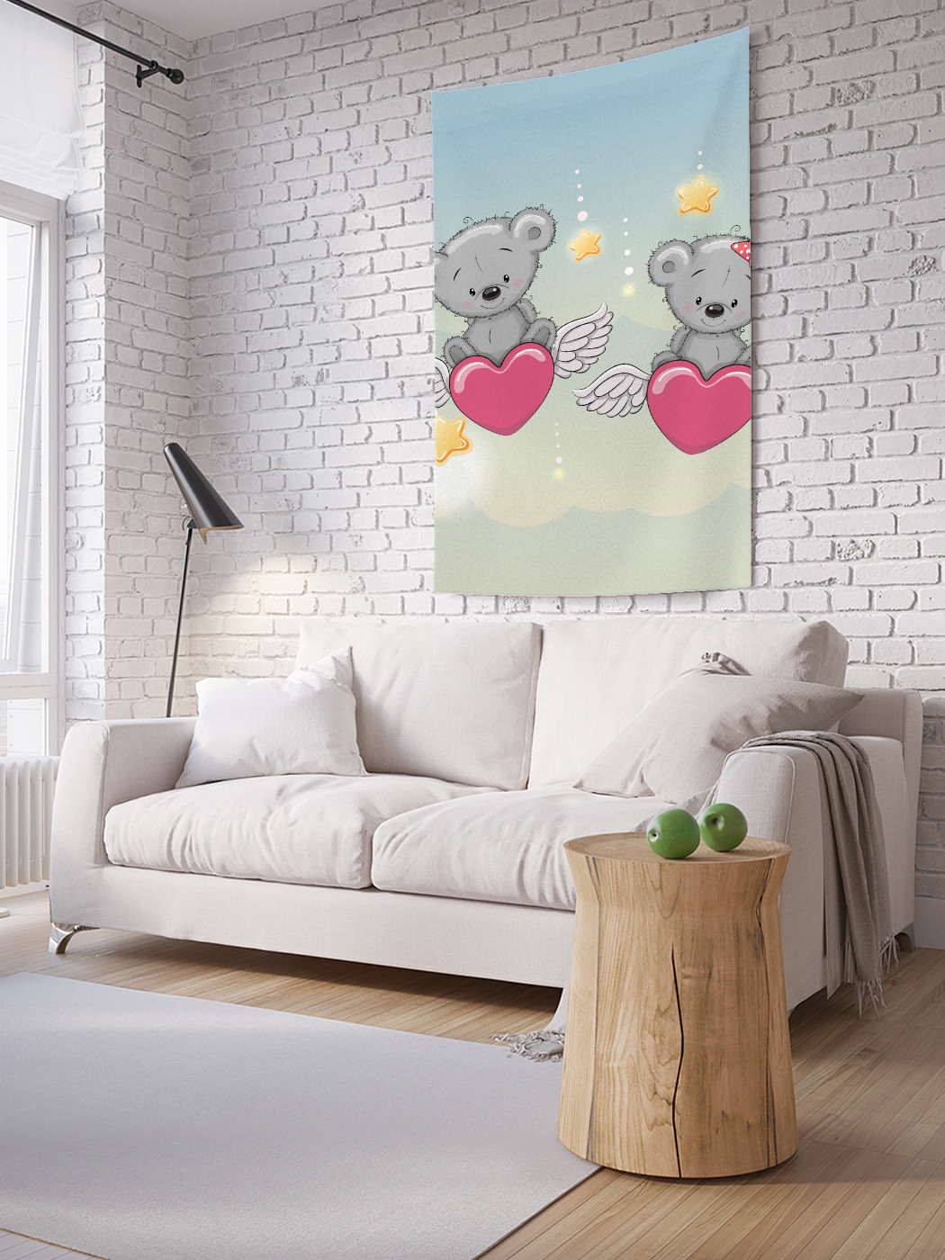 

Вертикальное фотопанно на стену JoyArty Мишки в полете 150x200 см, Мишки в полете