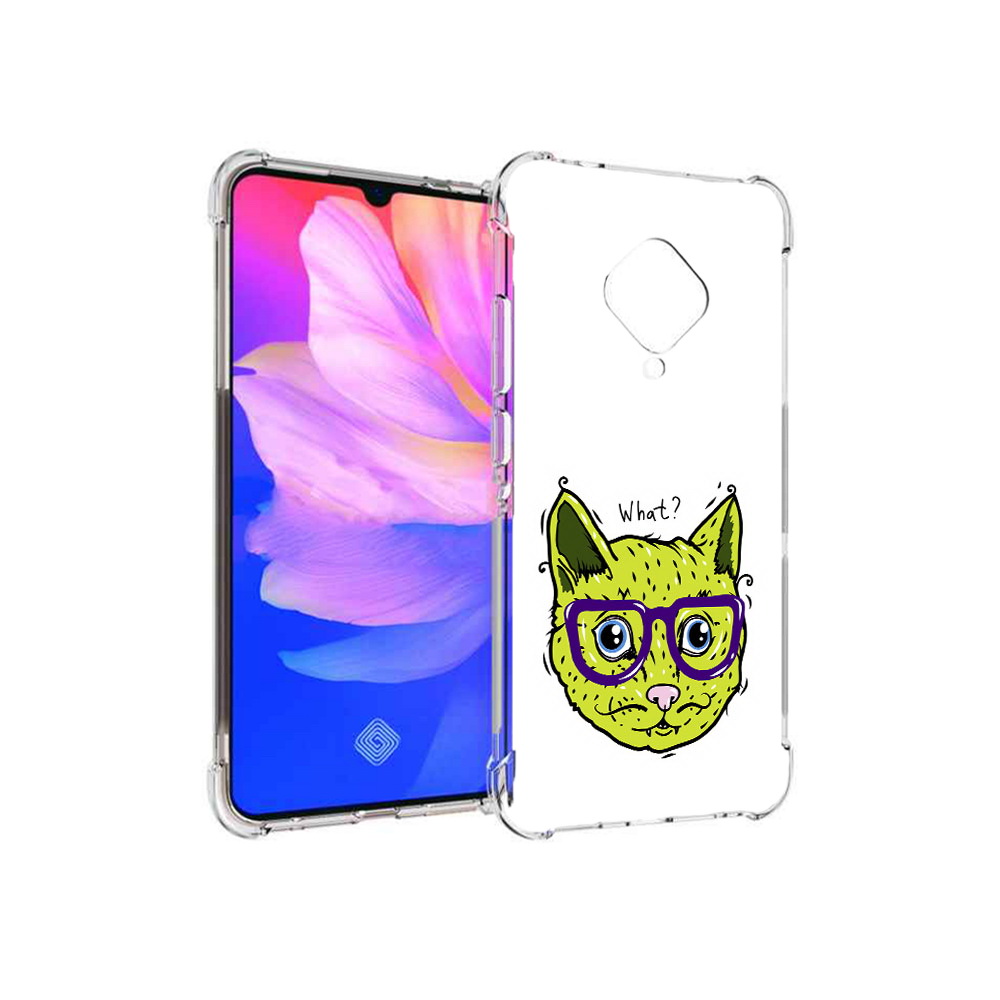 

Чехол MyPads Tocco для Vivo V17 Зеленый кот (PT147343.378.86), Прозрачный, Tocco