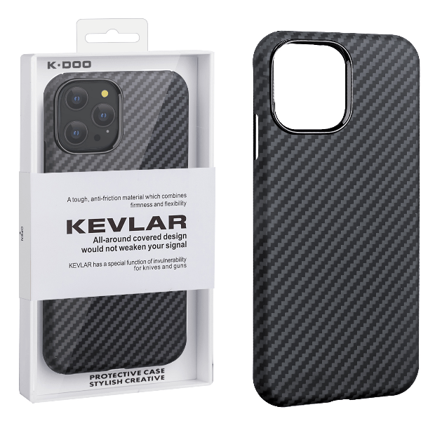 фото Чехол для iphone 12 pro max kevlar black k-doo