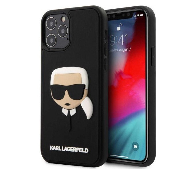 фото Чехол cg mobile karl lagerfeld 3d rubber iphone 12/12 pro черный