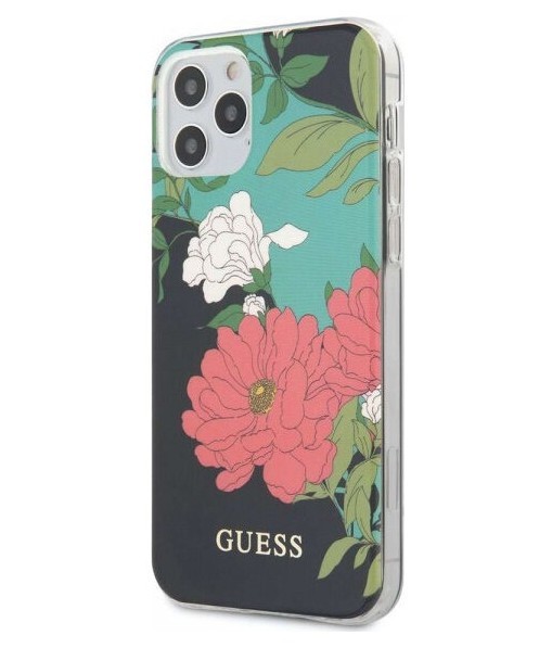 фото Чехол cg mobile guess flower shiny n.1 iphone 12/12 pro зеленый