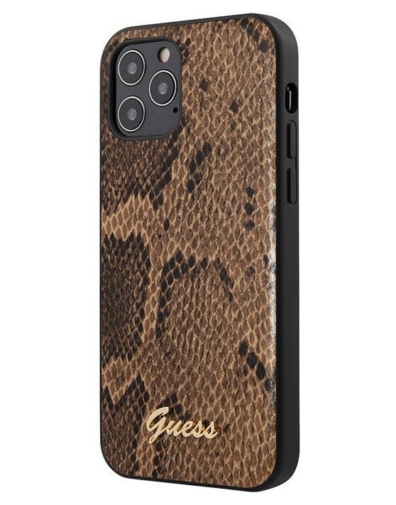 фото Чехол cg mobile guess python metal logo iphone 12 pro max коричневый