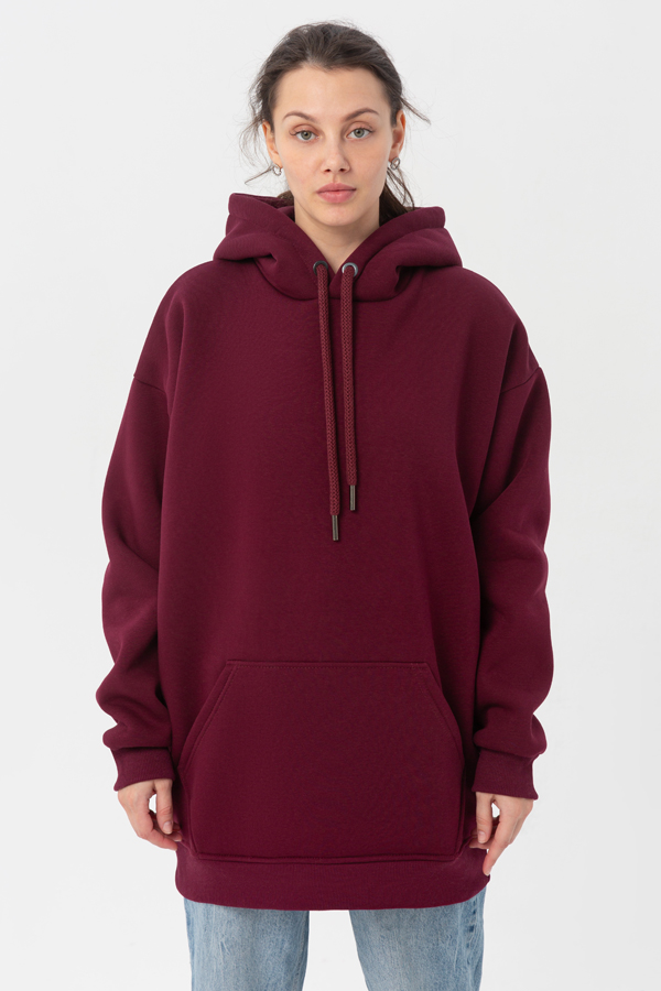 

Худи женское Магазин Толстовок Bordo hoodie бордовое oversize, Бордовый, Bordo hoodie