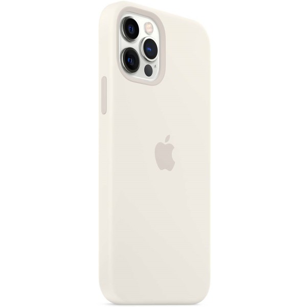 

Чехол Apple iPhone 12/12 Pro MagSafe Silicone Case (закрытый низ) (белый)