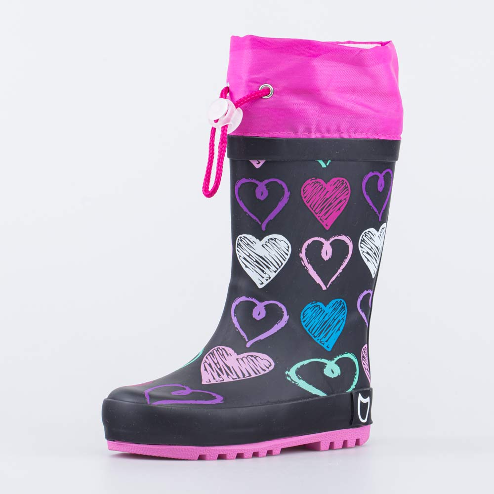 Сапоги резиновые детские Котофей 366227-11 чер-цве р.24