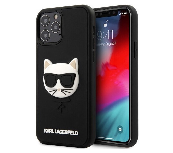 фото Чехол cg mobile karl lagerfeld 3d rubber choupette's head iphone 12 pro max черный