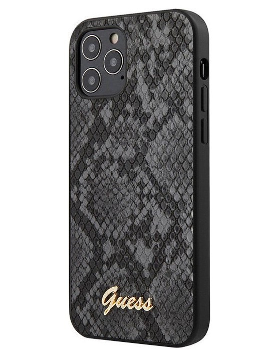 фото Чехол cg mobile guess python metal logo iphone 12/12 pro черный