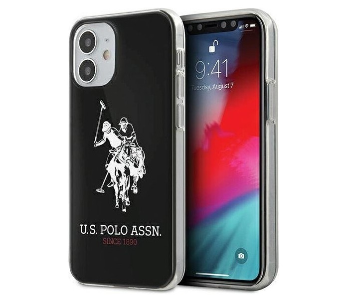 фото Чехол cg mobile u.s. polo assn. shiny double horse iphone 12 mini черный