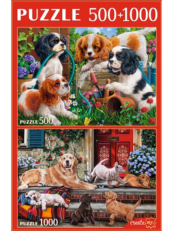 

НАБОРЫ ПАЗЛОВ 2в1 (500+1000) ВЕСЕЛЫЕ СОБАЧКИ, ХП50010004485РК