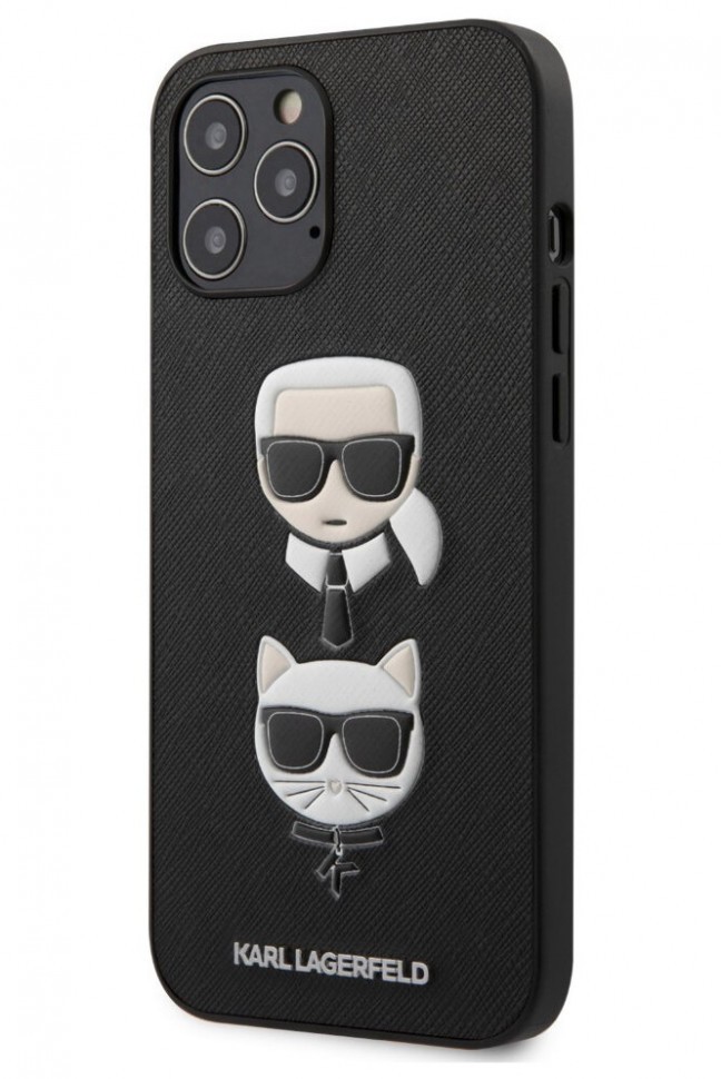 фото Чехол cg mobile karl lagerfeld saffiano karl and choupette iphone 12 pro max черный