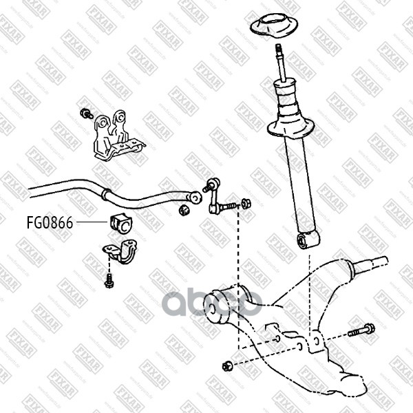 

Втулка Переднего Стабилизатора L=R Lexus Gs/Is 05-> Fixar Fg0866 FIXAR FG0866