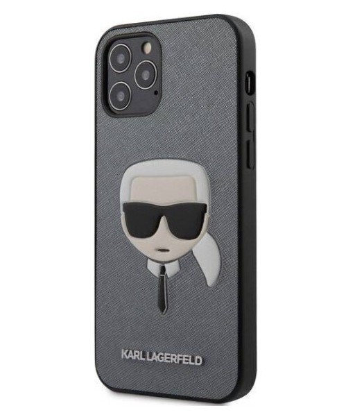 фото Чехол cg mobile karl lagerfeld saffiano iphone 12 pro max серебристый