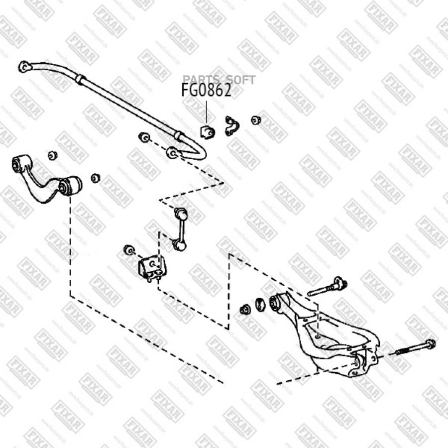 

Втулка Заднего Стабилизатора L-R Toyota Highlander 2014- Fixar Fg0862 FIXAR FG0862