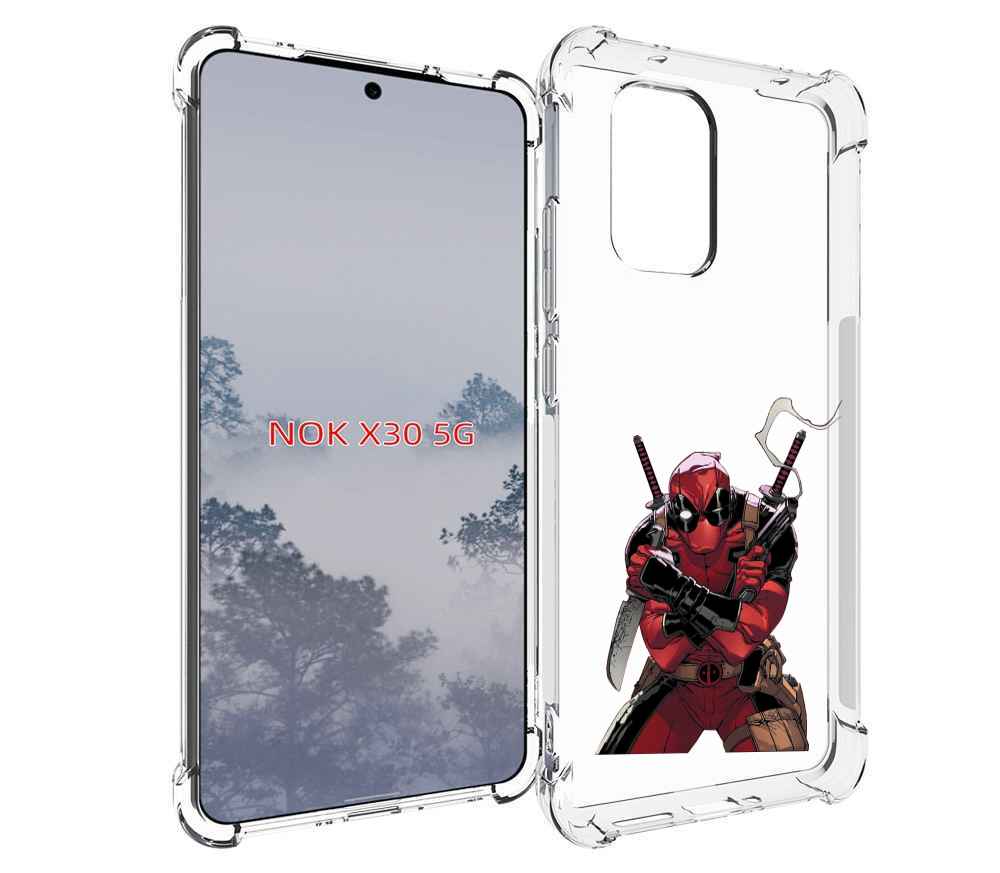 

Чехол MyPads дедпул-подмигивает для Nokia X30 5G, Tocco