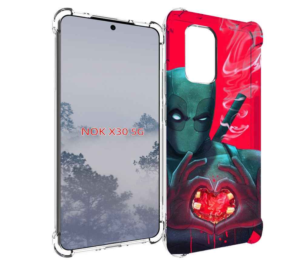 

Чехол MyPads дедпул-в-сердце для Nokia X30 5G, Tocco