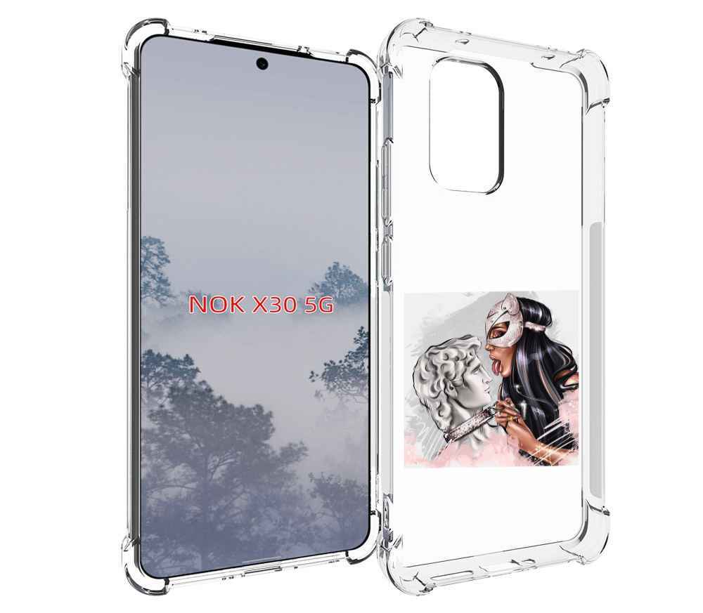 

Чехол MyPads девушка-флирт женский для Nokia X30 5G, Tocco
