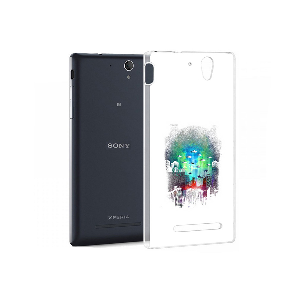 

Чехол MyPads Tocco для Sony Xperia C3 город в свечении (PT18760.251.296), Прозрачный, Tocco
