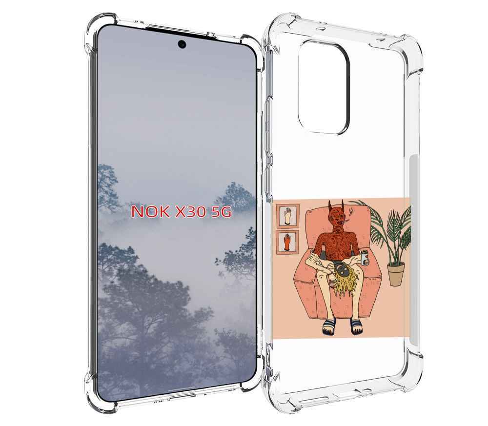 

Чехол MyPads девушка-сняла-кожу для Nokia X30 5G, Tocco