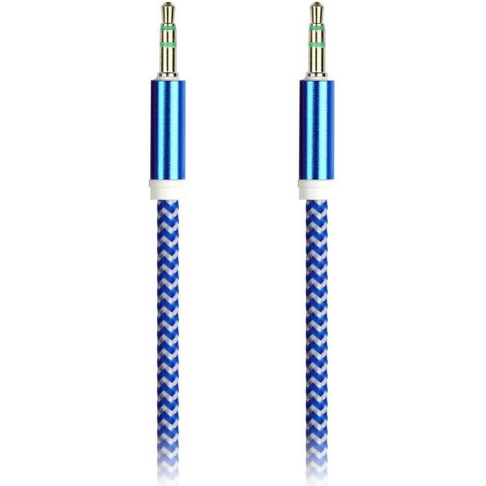 

Кабель аудио AUX Smartbuy A35, Jack 3.5 мм(m)-Jack 3.5 мм(m), в оплётке, 1 м, синий