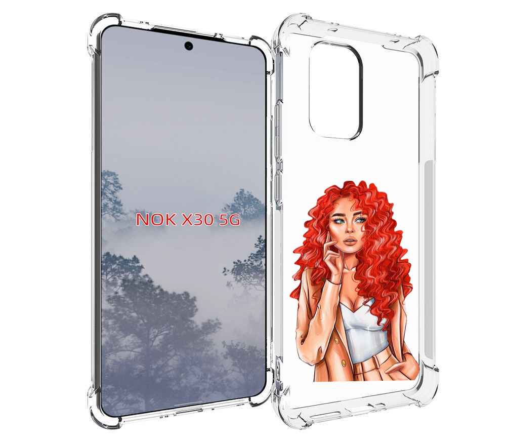 

Чехол MyPads девушка-с-яркими-волосами женский для Nokia X30 5G, Tocco