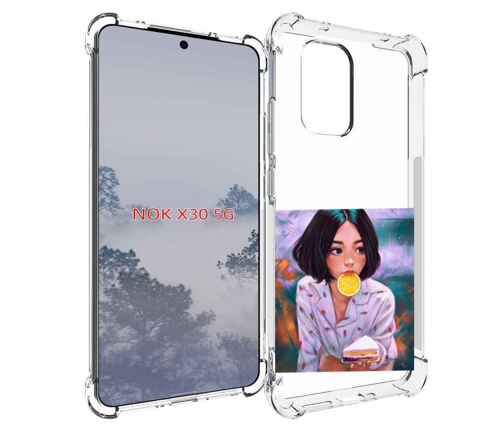 

Чехол MyPads девушка-с-чизкейком женский для Nokia X30 5G, Tocco
