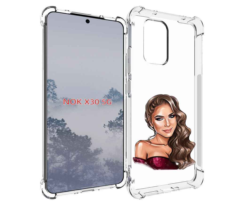 

Чехол MyPads девушка-с-улыбкой женский для Nokia X30 5G, Tocco