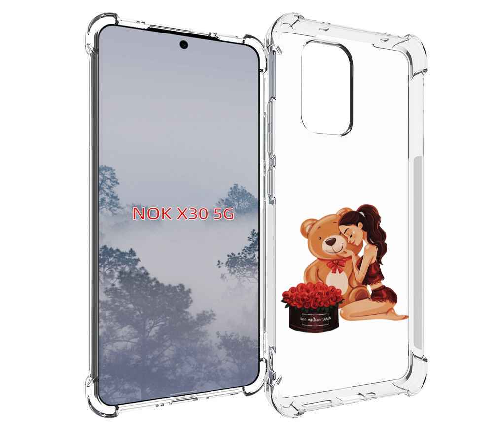 

Чехол MyPads девушка-с-подарками женский для Nokia X30 5G, Tocco