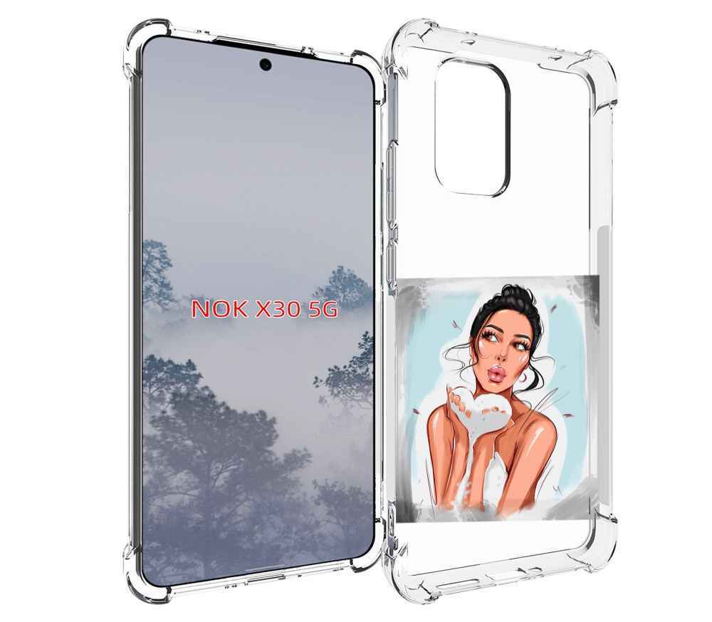 

Чехол MyPads девушка-с-пеной женский для Nokia X30 5G, Tocco