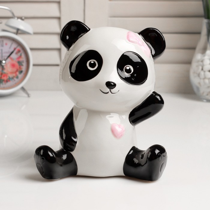 фото Копилка керамика "модная панда" микс 16х14,5х9,5 см nobrand