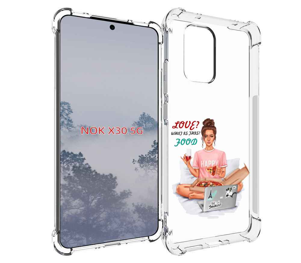 

Чехол MyPads девушка-с-ноутбуком женский для Nokia X30 5G, Tocco