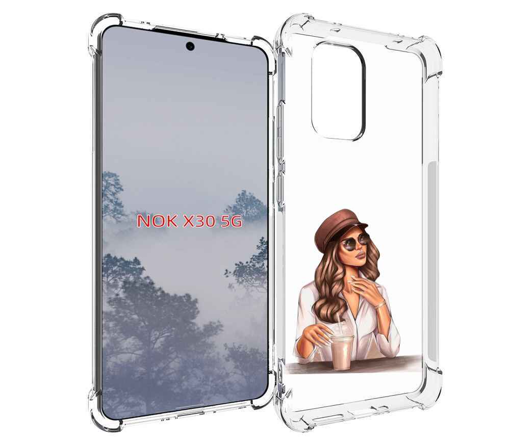 

Чехол MyPads девушка-с-милкшейком женский для Nokia X30 5G, Tocco
