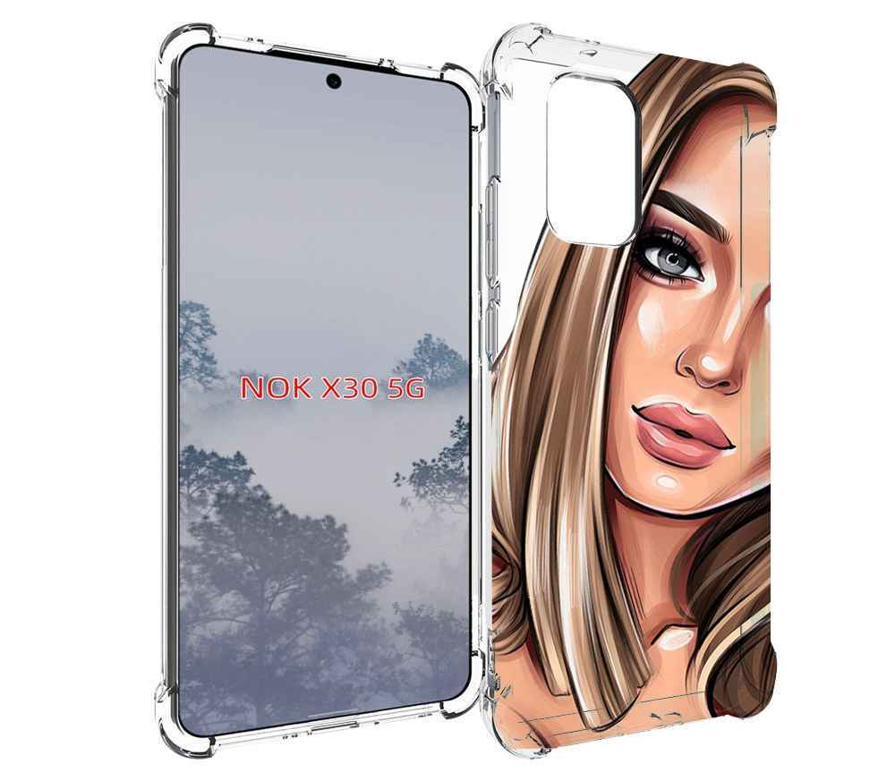 

Чехол MyPads девушка-с-каре женский для Nokia X30 5G, Tocco