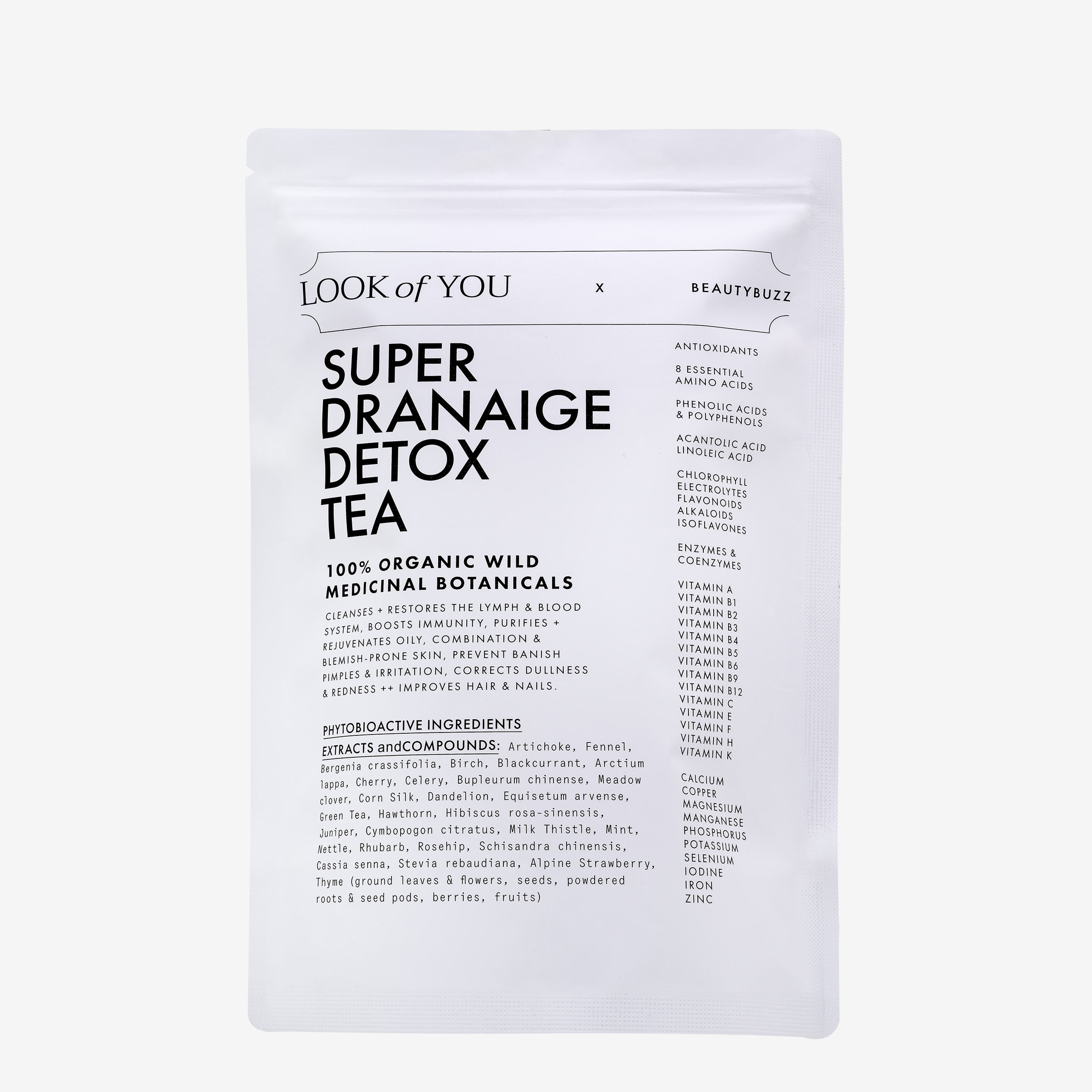 

Дренажный чай BeautyBuzz 1 уп 175г, Detox