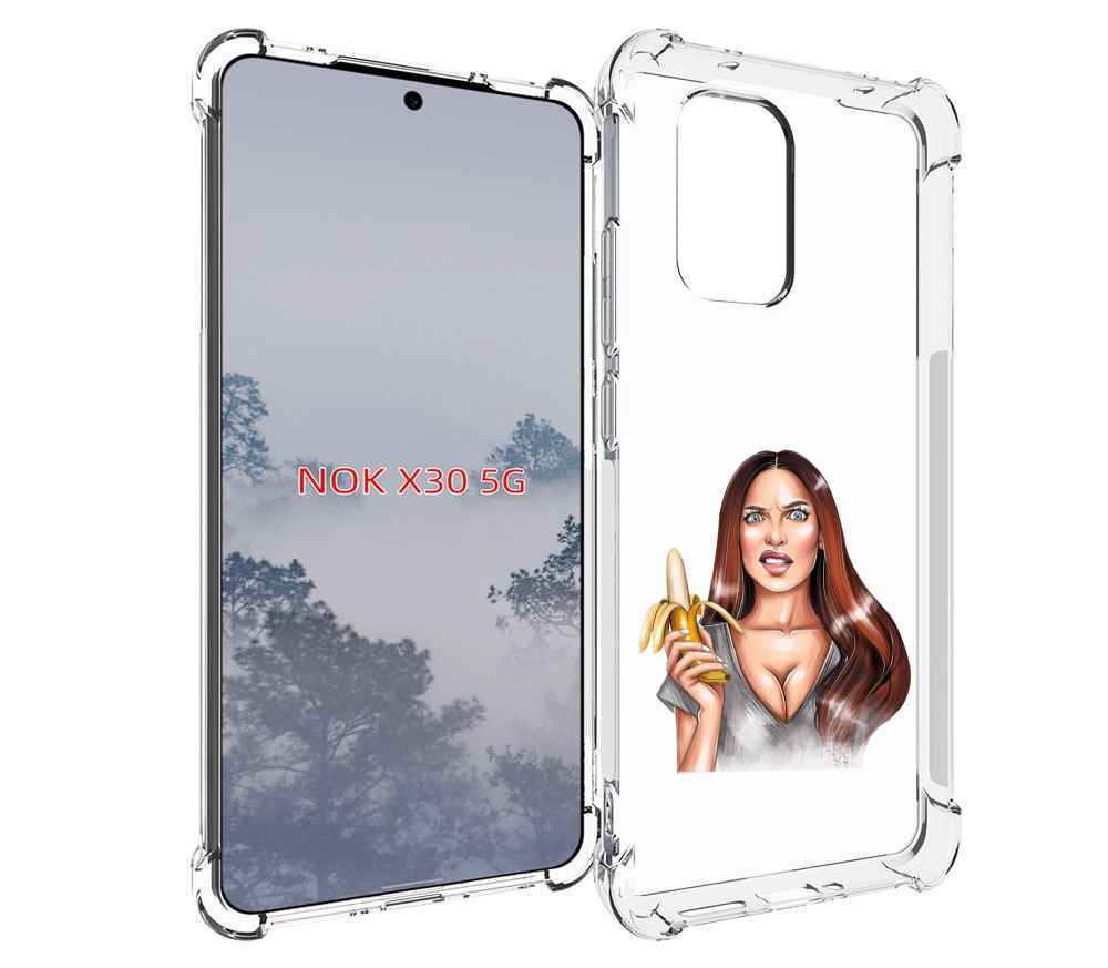 

Чехол MyPads девушка-с-бананом для Nokia X30 5G, Tocco