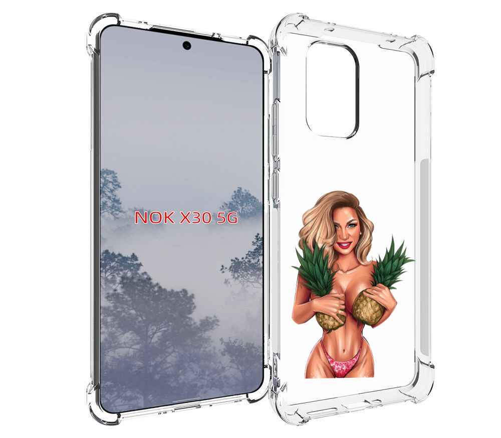 

Чехол MyPads девушка-с-ананасами женский для Nokia X30 5G, Tocco