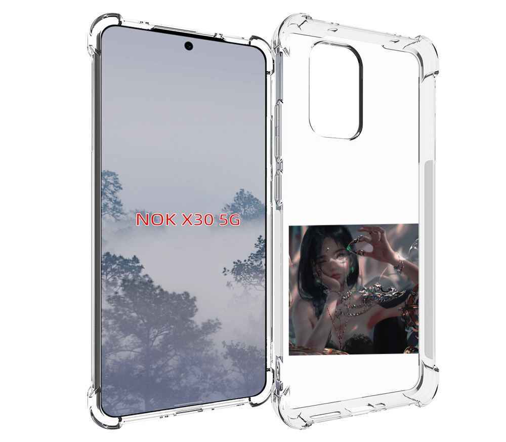 

Чехол MyPads девушка-с-алмазом для Nokia X30 5G, Tocco