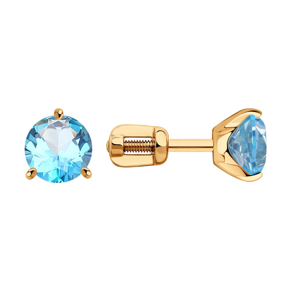 

Серьги из красного золота с топазом Diamant 31-322-01699-2, 31-322-01699-2