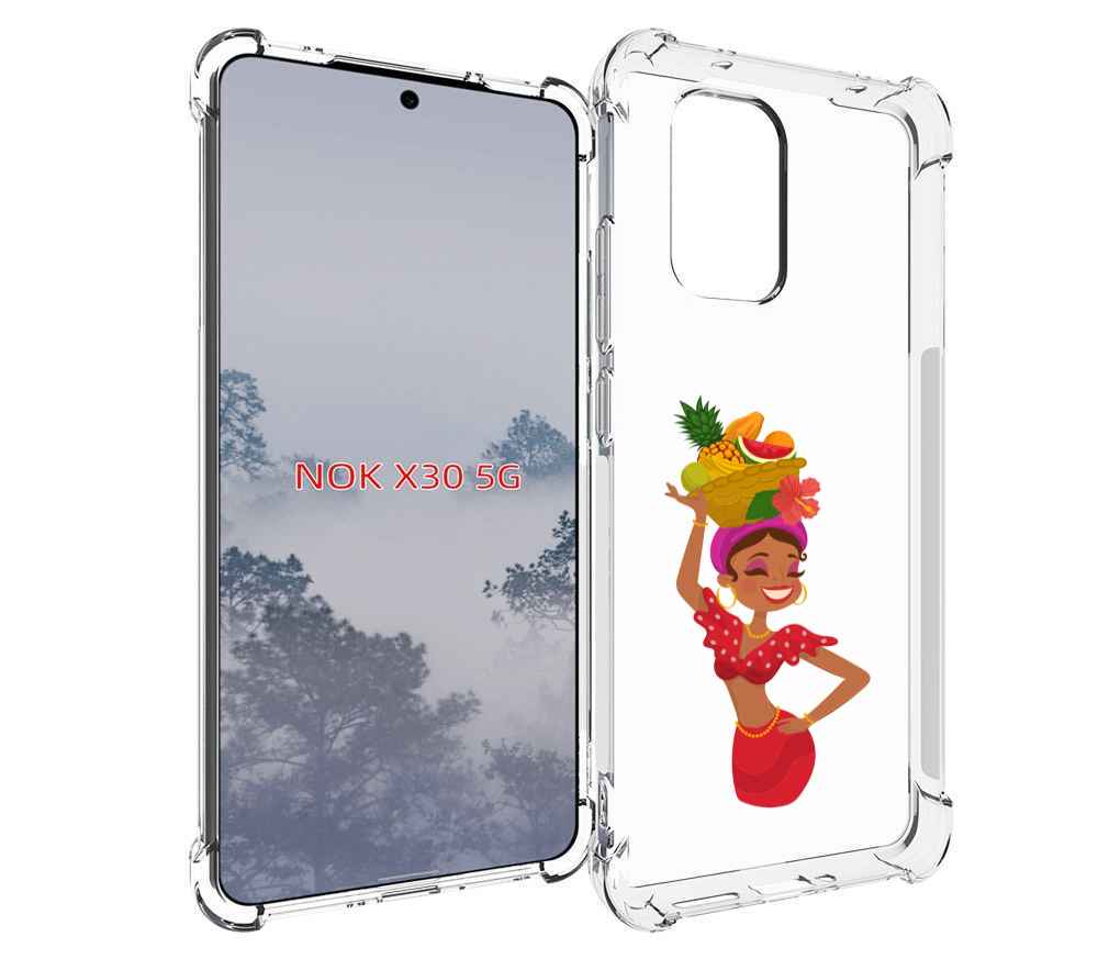 

Чехол MyPads девушка-мулатка для Nokia X30 5G, Tocco