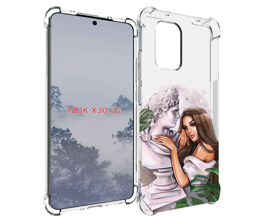 

Чехол MyPads девушка-модель-со-статуей женский для Nokia X30 5G, Tocco