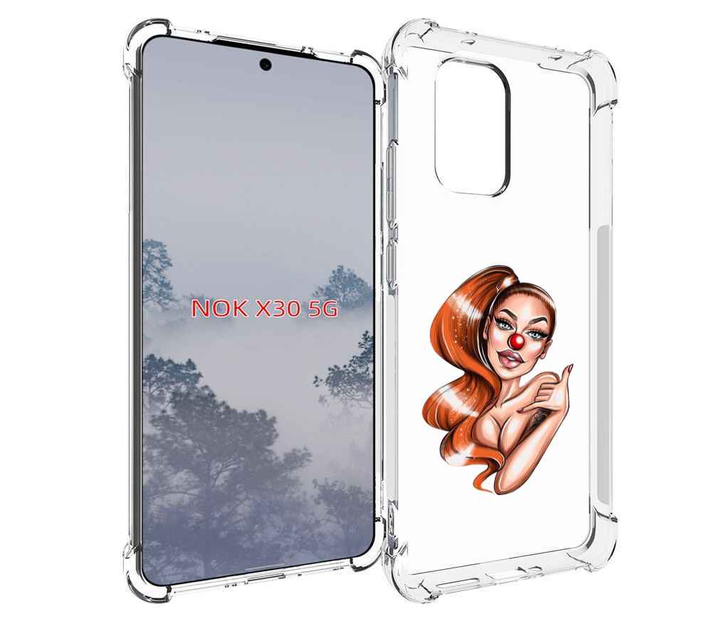 

Чехол MyPads девушка-клоун для Nokia X30 5G, Tocco