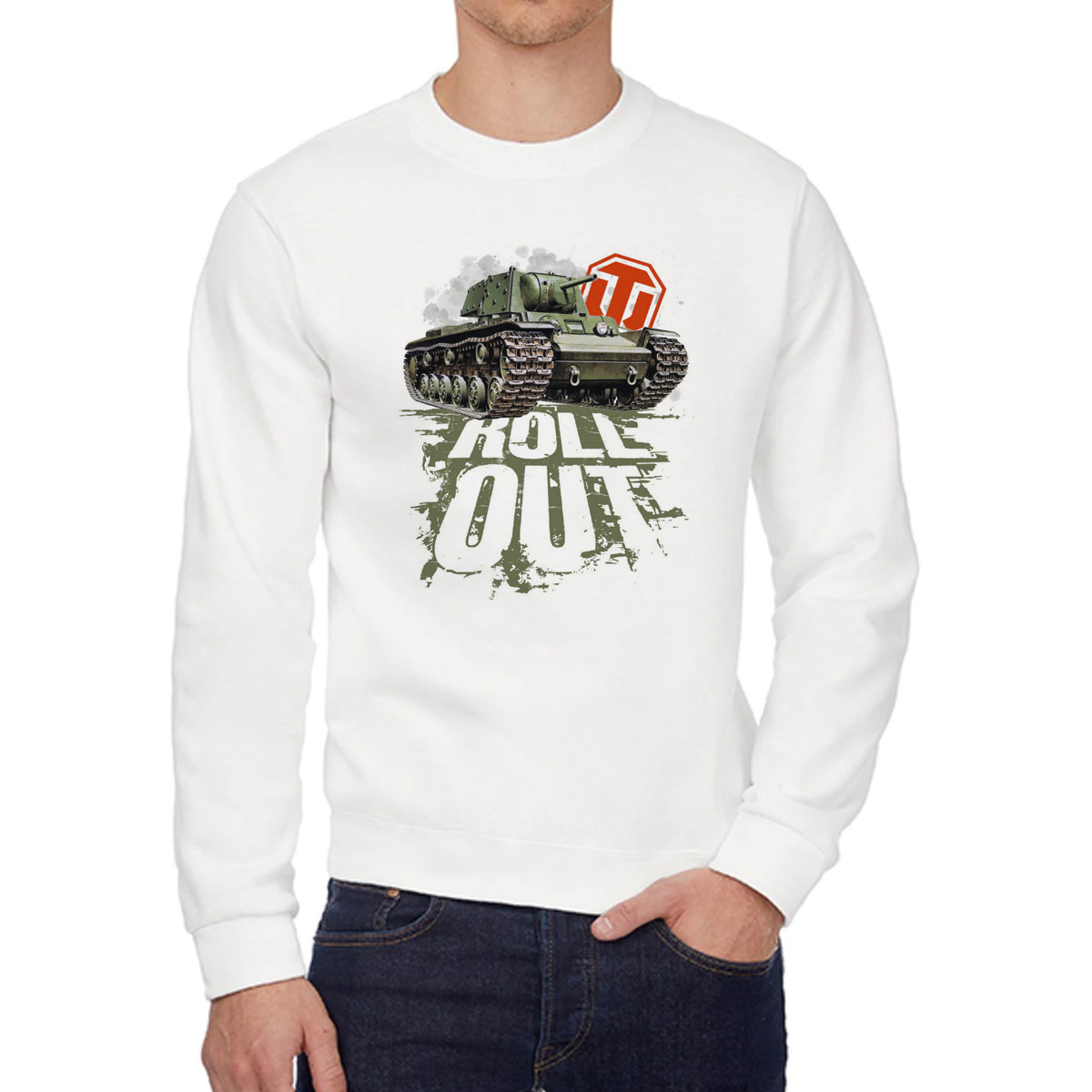 

Свитшот унисекс CoolPodarok W015952 белый 48 RU, W015952