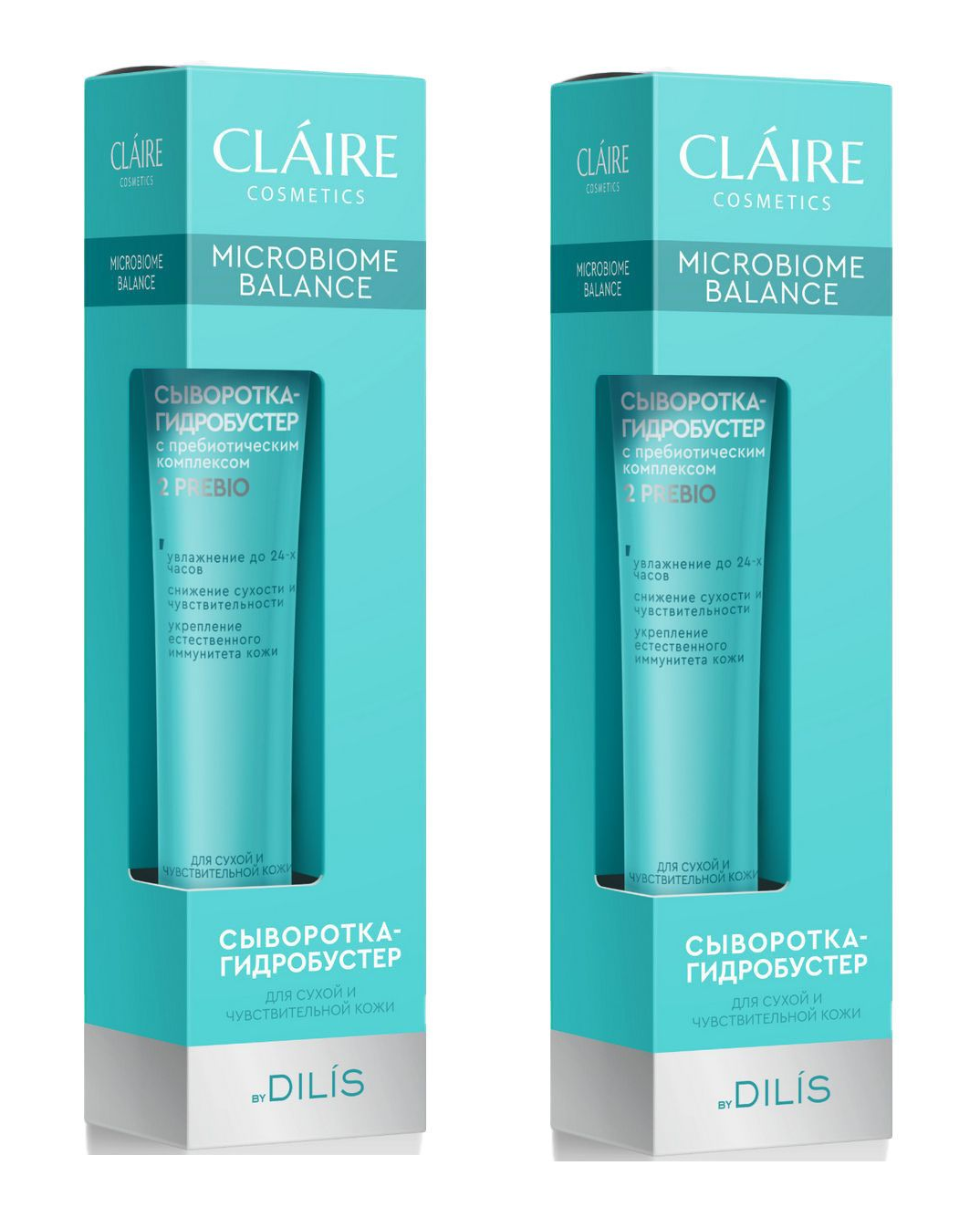 Сыворотка-гидробустер для лица Claire Cosmetics Microbiome Balance 20 мл 2 шт