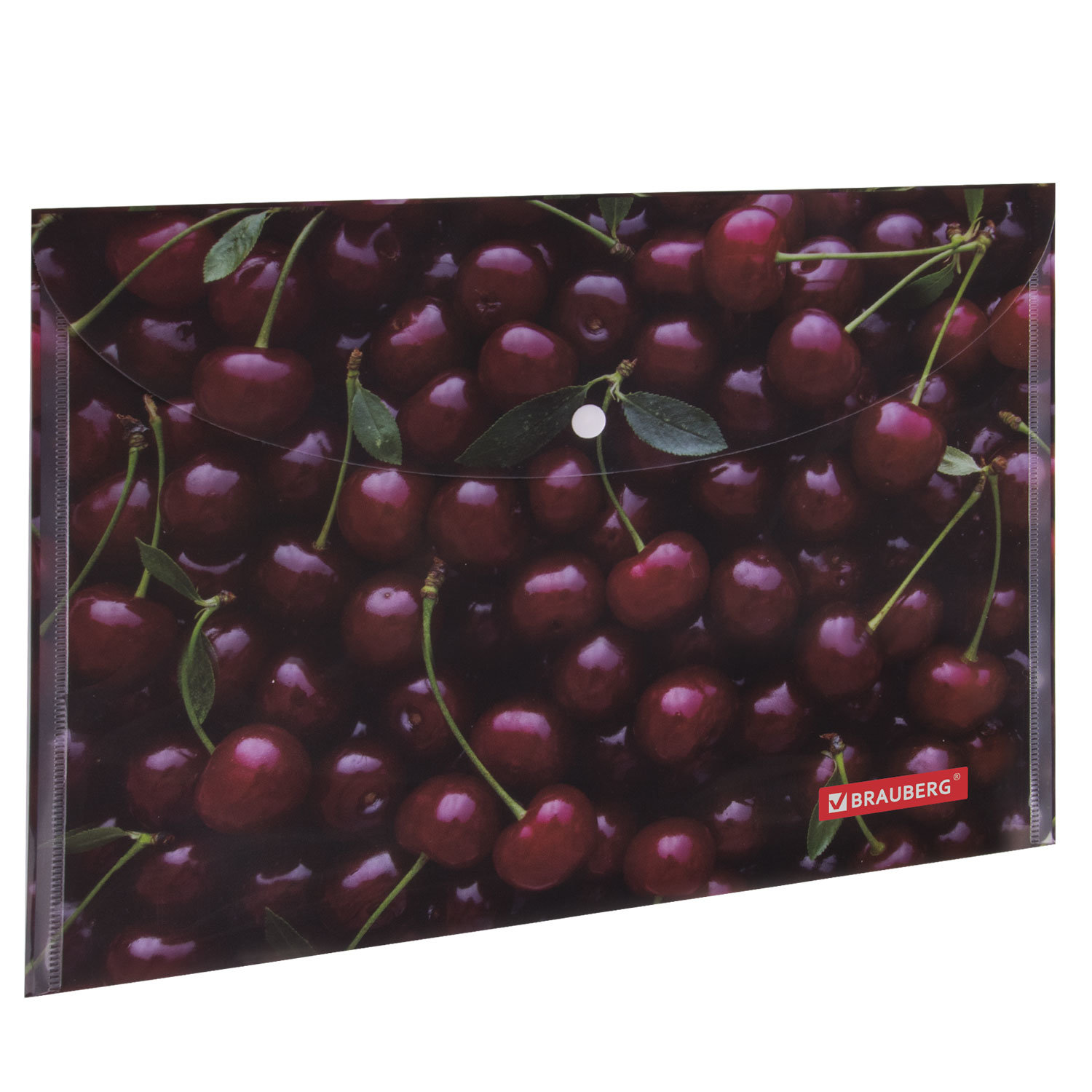 

Папка-конверт Brauberg CHERRY, А4, 160 мкм, до 100 листов, цветная печать, 228037, 12 шт, Разноцветный